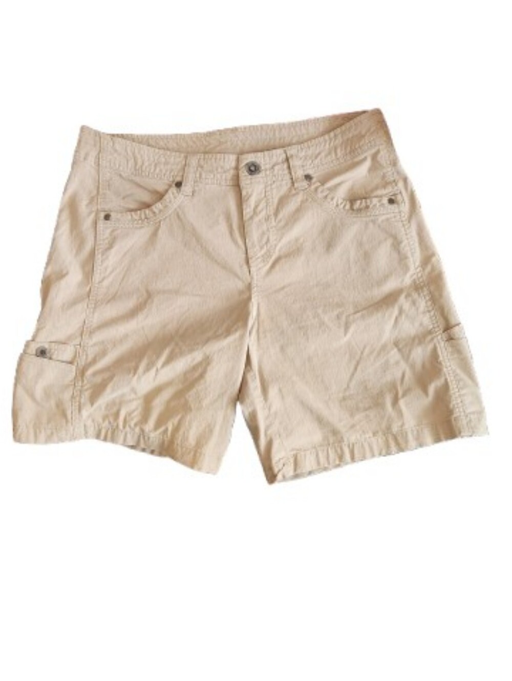 KUHL Splash Cargo Hiking Shorts Tan Khaki Comfort Stretch Size 10 Lightweight